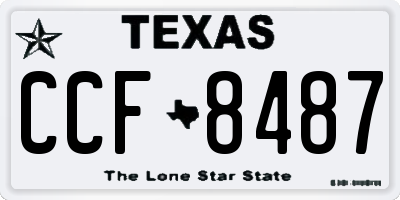 TX license plate CCF8487