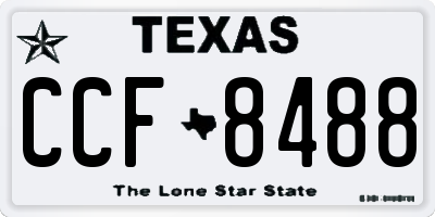 TX license plate CCF8488