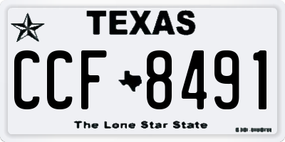 TX license plate CCF8491