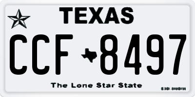 TX license plate CCF8497