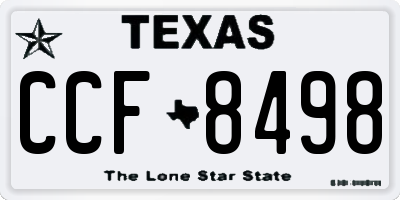 TX license plate CCF8498