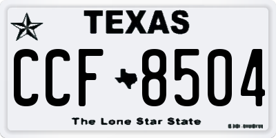 TX license plate CCF8504