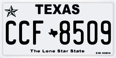 TX license plate CCF8509