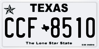 TX license plate CCF8510