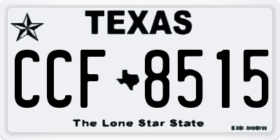 TX license plate CCF8515