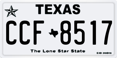 TX license plate CCF8517