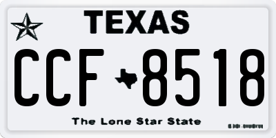 TX license plate CCF8518