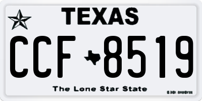 TX license plate CCF8519