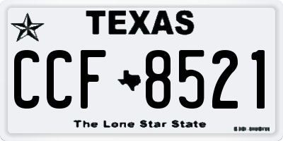 TX license plate CCF8521