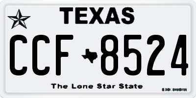 TX license plate CCF8524