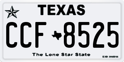 TX license plate CCF8525