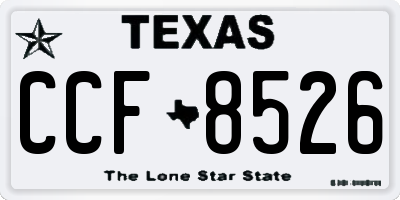 TX license plate CCF8526