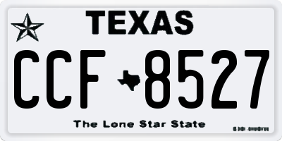 TX license plate CCF8527