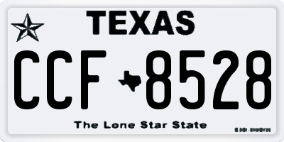 TX license plate CCF8528