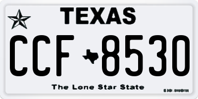 TX license plate CCF8530