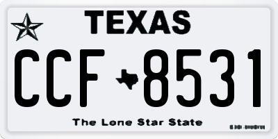 TX license plate CCF8531