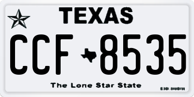 TX license plate CCF8535
