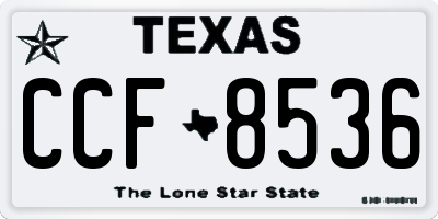 TX license plate CCF8536