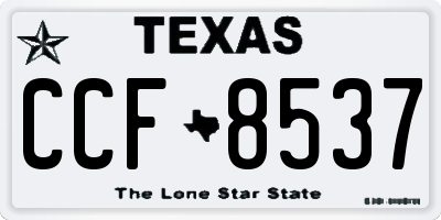 TX license plate CCF8537
