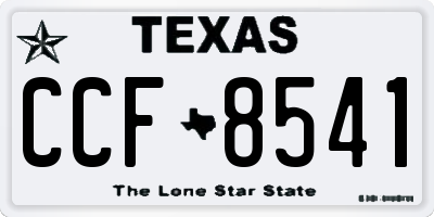TX license plate CCF8541