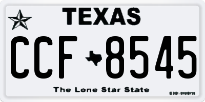 TX license plate CCF8545