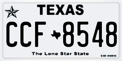 TX license plate CCF8548