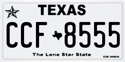 TX license plate CCF8555
