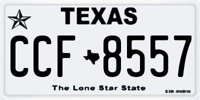 TX license plate CCF8557