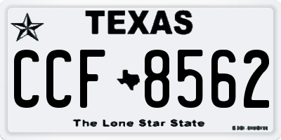TX license plate CCF8562