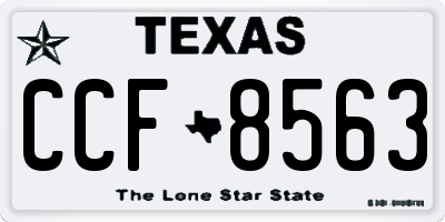 TX license plate CCF8563