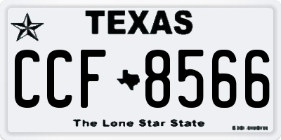 TX license plate CCF8566