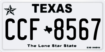 TX license plate CCF8567
