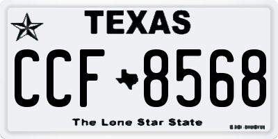 TX license plate CCF8568