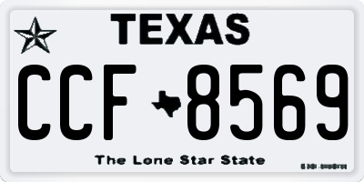 TX license plate CCF8569