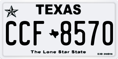 TX license plate CCF8570