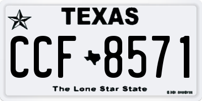 TX license plate CCF8571