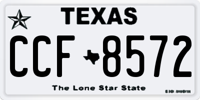 TX license plate CCF8572