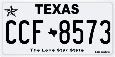TX license plate CCF8573