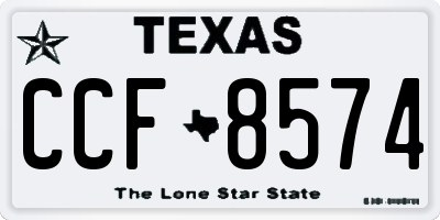 TX license plate CCF8574