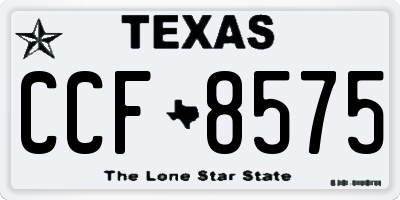 TX license plate CCF8575