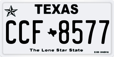 TX license plate CCF8577