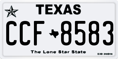 TX license plate CCF8583