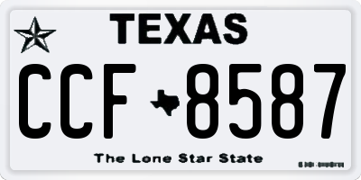 TX license plate CCF8587