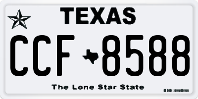 TX license plate CCF8588
