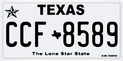 TX license plate CCF8589