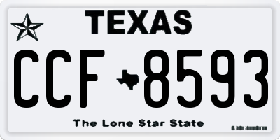 TX license plate CCF8593