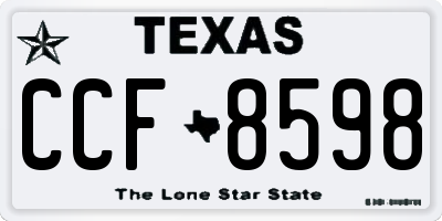 TX license plate CCF8598
