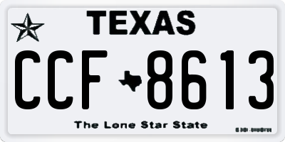 TX license plate CCF8613