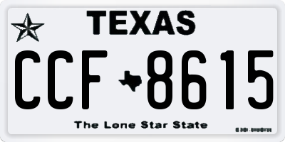 TX license plate CCF8615