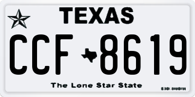 TX license plate CCF8619